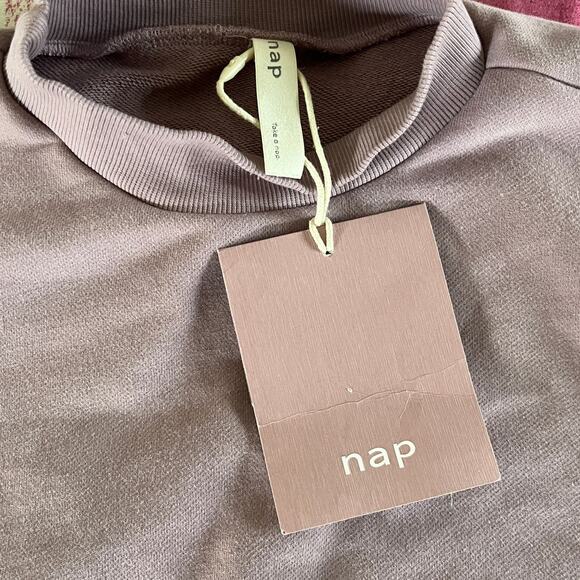 Nap Loungewear Women's Purple Drawstring Hem Cotton Sweatshirt Size Large NWT - Picture 3 of 8